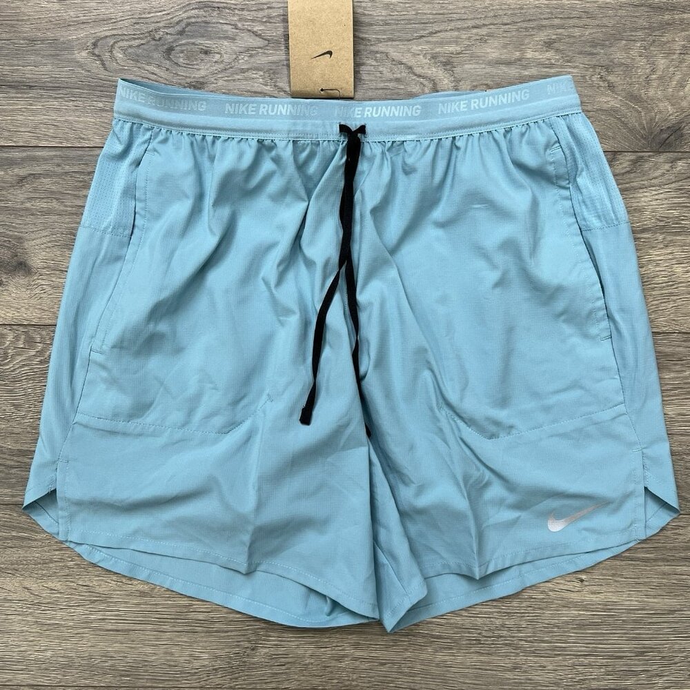 Nike Running Shorts Size XL Mens Dri Fit Stride 7" 2 in 1 Turquoise Teal $65